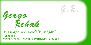 gergo rehak business card